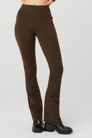 Alo | Airbrush High-Waist Bootcut Legging in Espresso Brown, Size: 2XS