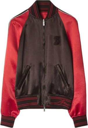 Burberry B Snake Satin Bomber Jacket, Size X-Small