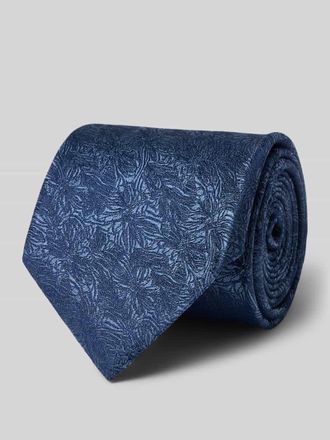 Monti Krawatte aus Seide im Allover-Look (7,5 cm) in Blau, Gr&ouml;&szlig;e 1