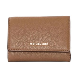 Michael Kors Wallets & Cardholders, female, Brown, Size: ONE SIZE Portafoglio in pelle logo fessure portacarte fessura trasparente 12x9,5 cm