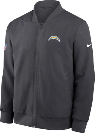Nike Los Angeles Chargers Sideline Nike Mens NFL Full-Zip Bomber Jacket in Grey | 03AU06F97-3N3