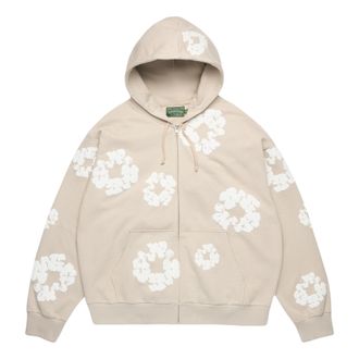 Denim Tears Cotton Wreath Zip Hoodie Cream SS26TZH11412546