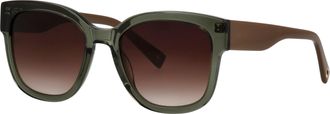 Brendel eyewear Sonnenbrille BRENDEL EYEWEAR Modell 906203, Damen, braun, gr&uuml;n, leicht gl&auml;nzend, Sonnenbrillen Sonnenbrille, Form Karree/Eckig, Logoschriftzug auf B&uuml;g