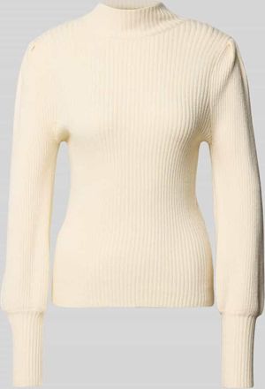Only Regular Fit Strickpullover aus Viskose-Mix Modell KATIA in Offwhite Melange, Größe XS