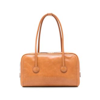Margesherwood Logo-debossed Leather Tote Bag