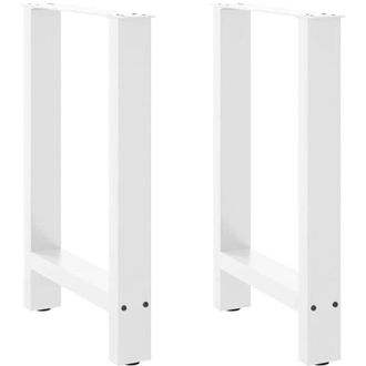 vidaXL Patas Para Mesa De Comedor Blancas (2 Unidades, 50 X 72-73 Cm, Acero) Vidaxl