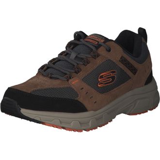 Skechers Mens 51893 Trekking Shoes, Brown Leather Pu Mesh Black Trim, 7 UK