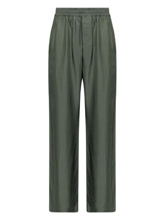 Golden Goose striped elastic-waist trousers - Green
