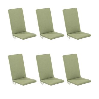 ED&Egrave;N JARD&Iacute; Pack 6 cojines para sillones de exterior repelente al agua verde
