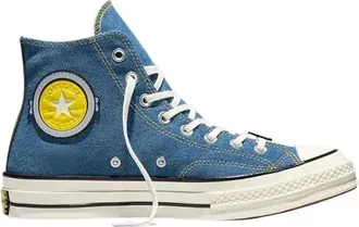 Converse Schoenen, Heren, Blauw, 42 EU, Denim, Chuck 70 High Top Schoenen