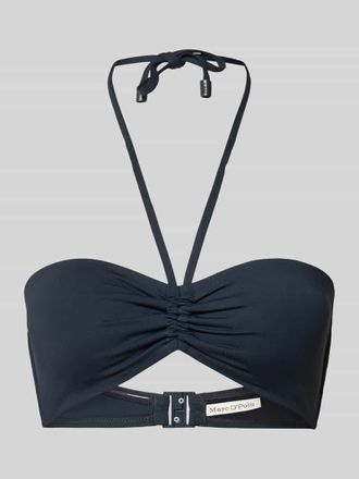 Marc O'Polo Bandeu-Bikini-Oberteil mit Innenpolsterung in Dunkelblau, Gr&ouml;&szlig;e XL