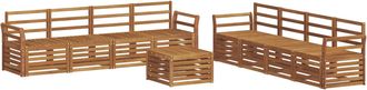 vidaXL Conjunto De Sof&aacute;s De Exterior 9 Uds. Natural Vidaxl