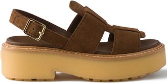 Prada Sandali in pelle scamosciata - Marrone