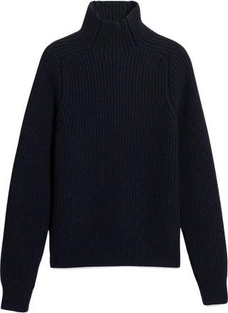 Fortela Leona High Neck Wool and Cashmere Sweater in Blue at Nordstrom, Size Medium Eu