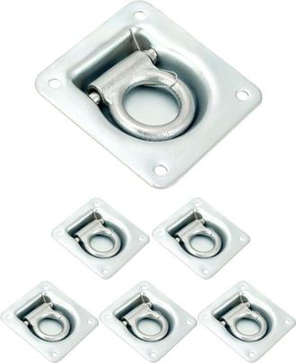 OEM Paquete De 6 Anillas De Amarre Para Remolque, Canaletas De Amarre, Accesorios Para Remolque, Fijaci&oacute;n Para El Transporte De Mercanc&iacute;as