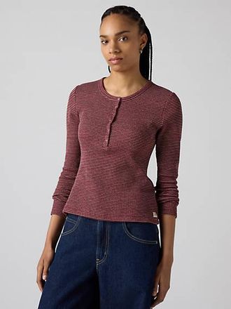 Levi's Dry Goods Waffle Henley - Womens - XS - Red