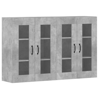 Berkfield Home Wall Mounted Cabinets 2 pcs Concrete Grey Engineered Wood