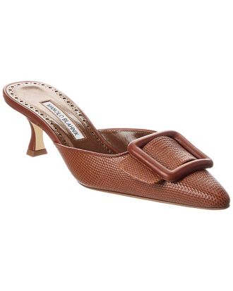 Manolo Blahnik Maysalebi 50 Leather Mule
