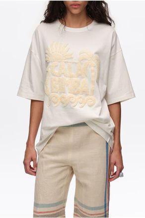 Bimba & Lola Toweling Logo T-Shirt in Ivory at Nordstrom, Size X-Small