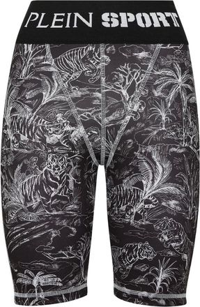 Plein Sport Korte Broeken, Dames, Zwart, S, Biker Shorts