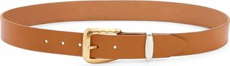 Rag & Bone Winona Leather Belt in Gold Oak at Nordstrom, Size Medium