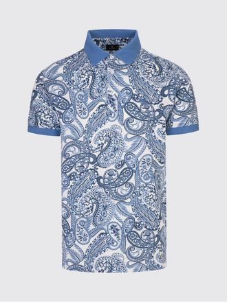 Etro Polo in cotone paisley con logo Pegaso Etro