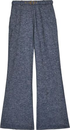 Zimmermann Hypnotic Belted Linen-blend Trousers - Chambray - 00 (UK 6 / XS)