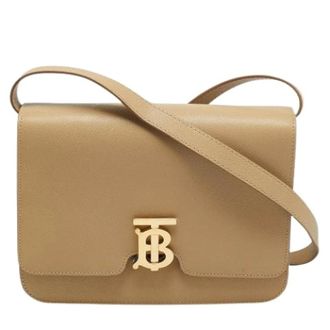 Burberry Pre-owned Cross Body Bags, female, Beige, Size: ONE SIZE Pre-owned Medium TB Bag