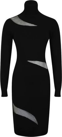 Genny crystal-embellished midi dress - Black