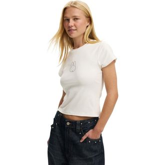Cotton On Womens The Lcn Graphic Tiny Tee in Lcn Mif Miffy Stars Washed at Nordstrom, Size Medium