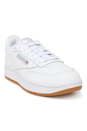 Reebok Women Club C Double Sneaker, White/Reebok Rubber Gum-07/White, 8.5