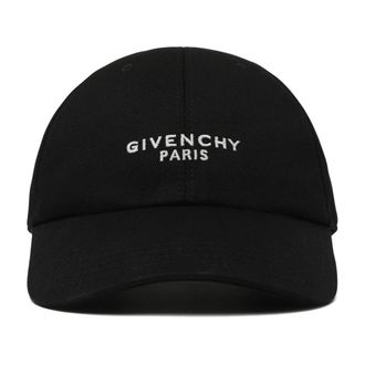 Givenchy Accessoires, Heren, Zwart, ONE Size, Katoen, Paris Geborduurde Pet van Katoen