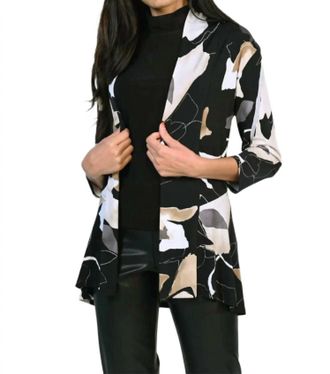 Frank Lyman Design Throw-Over Jacket In Black Multi