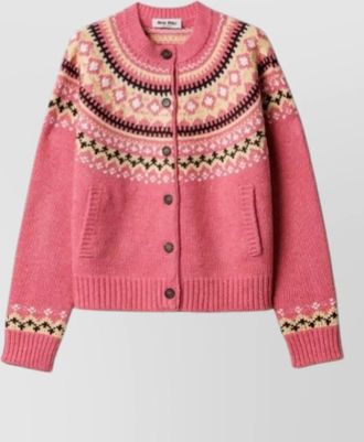 Miu Miu wool fair isle cardigan