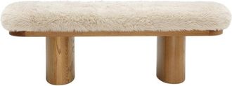TOV Furniture Tov Furniture Ollie Straight Vegan Shearling Bench