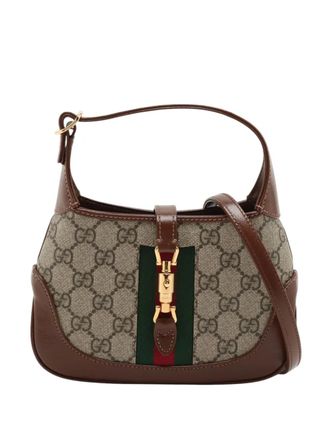 Gucci 2016-2025 Mini GG Supreme Web Jackie 1961 crossbody bag - Brown