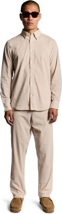 Lyle & Scott Long Sleeve Micro Corduroy Shirt in Putty at Nordstrom, Size Xx-Large