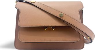 Marni Saffiano Trunk Bag Medium Brown