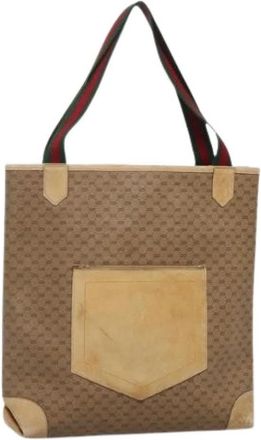 Gucci Pre-owned Canvas gucci-bags - Dames - Vintage Shopper - Beige - ONE Size - Vintage