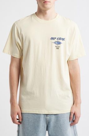 Rip Curl Fade Out Icon Graphic T-Shirt in Bright Yellow at Nordstrom, Size Xx-Large