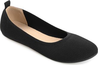 Journee Collection Jersie Knit Ballet Flat - Wide Width in Black at Nordstrom Rack, Size 5.5