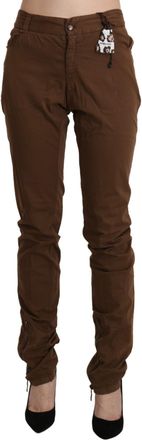 Ermanno Scervino High Waist Skinny Trouser Cotton Pants