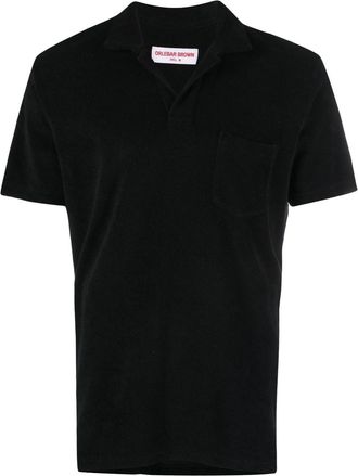 Orlebar Brown terry-cloth cotton polo shirt - men - Cotton - XXXL - Black