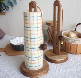OEM Soporte De Madera Para Toallas De Papel, Organizador De Cocina Independiente Estilo R&uacute;stico, Compatible Con La Mayor&iacute;a De Rollos De Papel