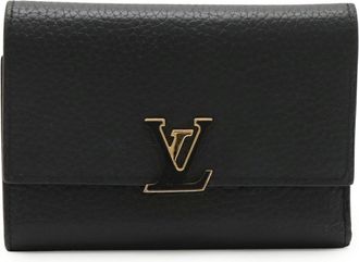Louis Vuitton Hot Pink Noir Leather Wallet (Tri-Fold) (Pre-Owned)