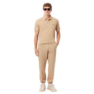 Lacoste Heren Biologisch Katoenen Normale Sweatbroek (Beige)