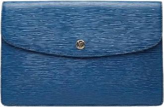Louis Vuitton Pre-owned Wallets, female, Blue, Size: ONE SIZE Pre-owned Montaigne 27 Epi Clutch Bag