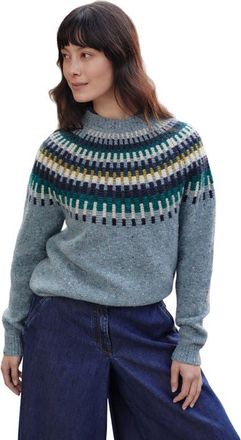 Celtic & Co. Stitch Yoke Sweater in Skylight at Nordstrom, Size X-Large