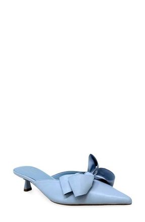 Shushop Nell Pointed Toe Kitten Heel Mule in Light Blue at Nordstrom, Size 8.5