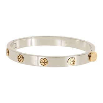 Tory Burch Accessoires, Dames, Grijs, L, Miller Stud Hinge Bracelet